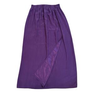 Eileen Fisher Deep Purple Maxi Wrap Skirt, medium